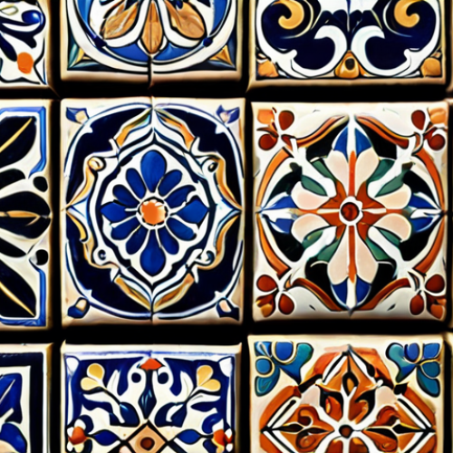 Home 4 **High-quality photo of various tiles** showcasing the quality and design, suitable for Instagram or Pinterest.